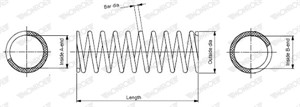 Jousi (auton jousitus), Etuakseli, oikea, LAND ROVER 110/127, 90 I, DEFENDER Cabrio, DEFENDER Pick Up, DEFENDER Station Wagon