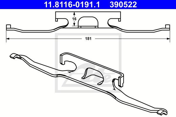 Jarrusatulan jousi ATE 11.8116-0191.1