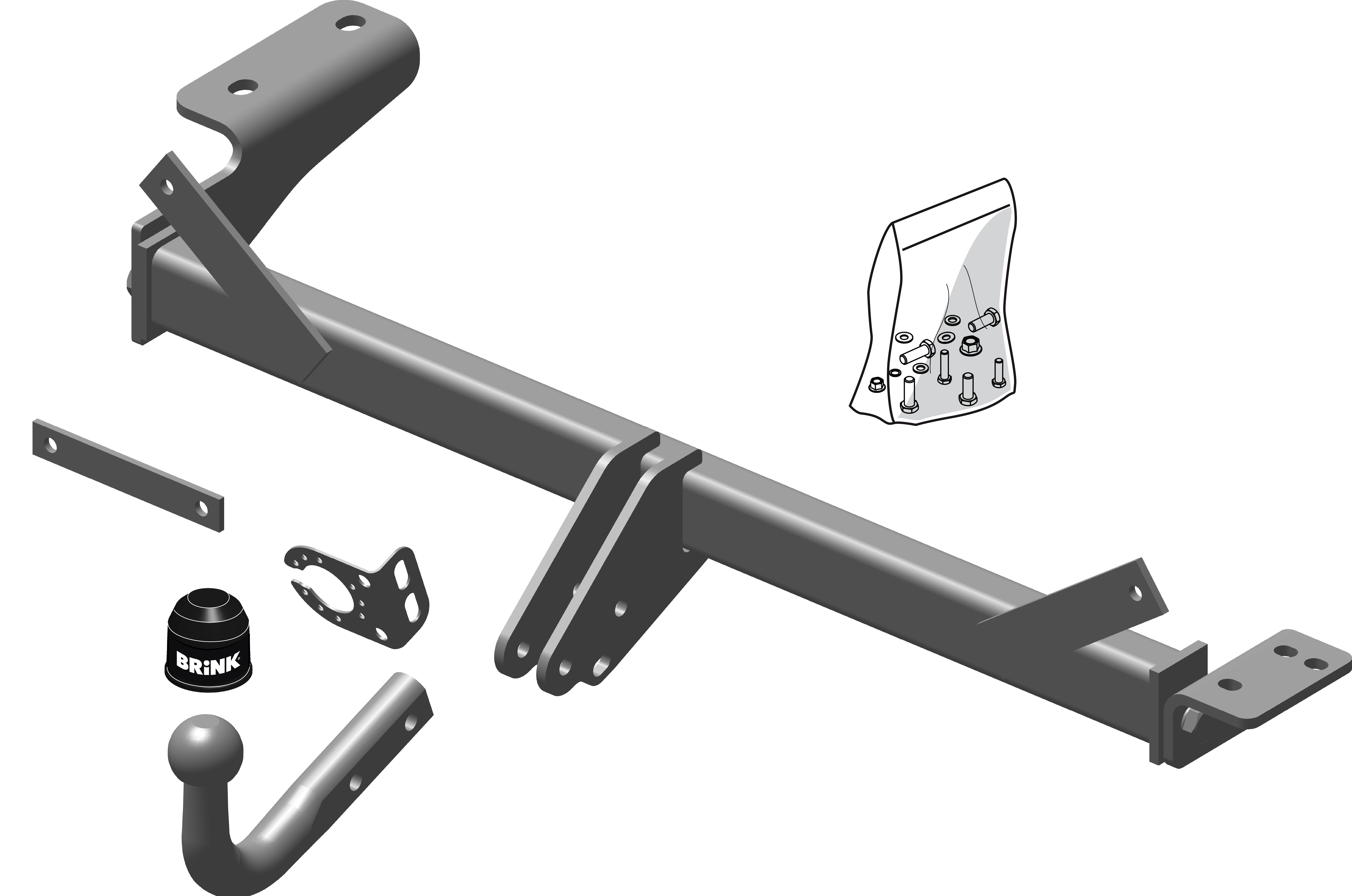 Vetokoukku BRINK 547600 Land Rover Range Rover Evoque '11-13