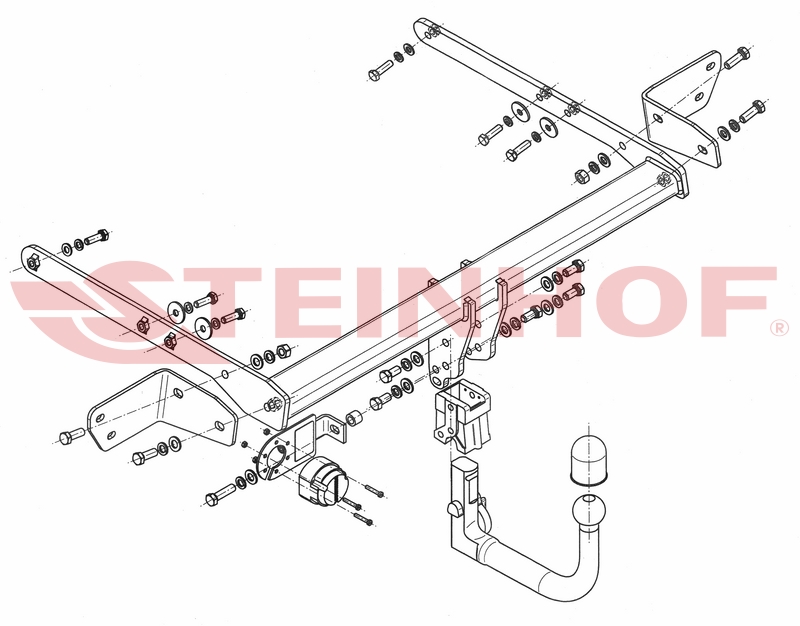 Vetokoukku STEINHOF STF-274 Ford Mondeo Hatchback, Turnier '14-