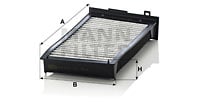 Raitisilmasuodatin MANN-FILTER CUK 3518