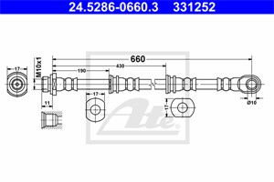 Jarruletku, Etuakseli, MITSUBISHI PAJERO Classic, PAJERO II, PAJERO III, PAJERO IV, PAJERO Canvas Top III, PAJERO PININ, PAJERO Van IV,