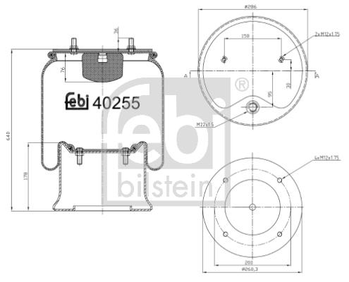 Metallipalje, ilmajousitus FEBI BILSTEIN 40255