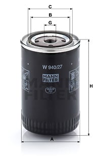 Öljynsuodatin MANN-FILTER W 940/27