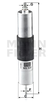 Polttoainesuodatin MANN-FILTER WK 533