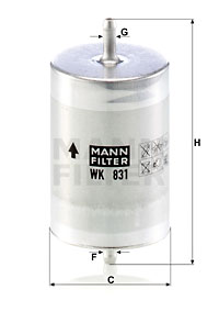 Polttoainesuodatin MANN-FILTER WK 831