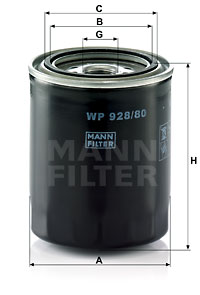 Öljynsuodatin MANN-FILTER WP 928/80