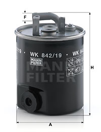 Polttoainesuodatin MANN-FILTER WK 842/19