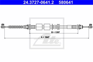 Vaijeri, käsijarru, Takana, FORD MONDEO II, MONDEO Sedan II, MONDEO Turnier I, MONDEO Turnier II, 1000839, 1005574, 1019240, 1040745, 10