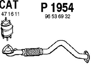 Pakoputki, Edessä, CHEVROLET AVEO / KALOS Halvkombi, AVEO / KALOS Sedan, DAEWOO KALOS, KALOS Sedan, 96536866, 96536932