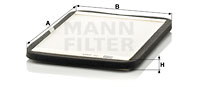 Raitisilmasuodatin MANN-FILTER CU 2424