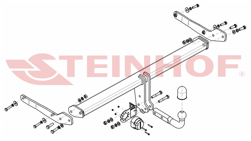 Vetokoukku STEINHOF STV-154 VW Tiguan '16-