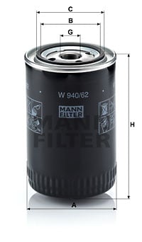 Öljynsuodatin MANN-FILTER W 940/62