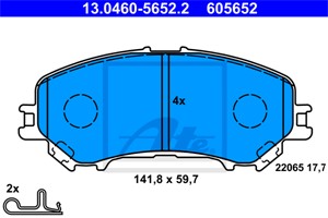 Jarrupalasarja, levyjarru, Etuakseli, NISSAN QASHQAI SUV II, D1060-4EA0A