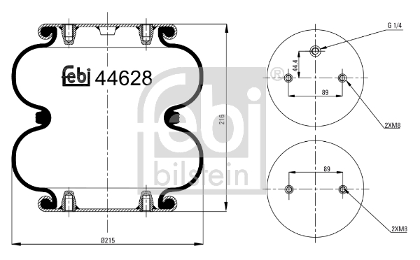 Metallipalje, ilmajousitus FEBI BILSTEIN 44628