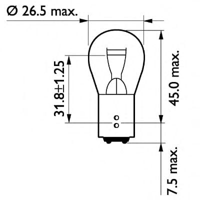 Polttimo, vilkkuvalo PHILIPS 13499CP