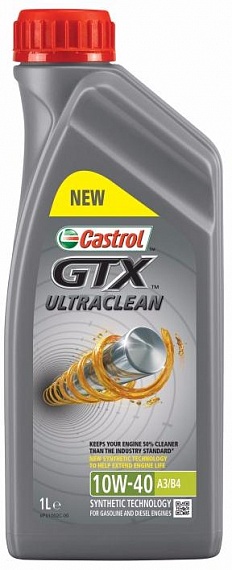 Moottoriöljy CASTROL 10W40 GTX ULTRACLEAN A3/B4 1L