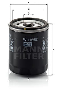 Öljynsuodatin MANN-FILTER W 712/82