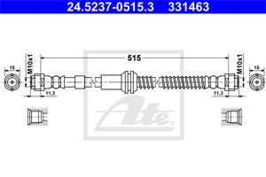 Jarruletku, Etuakseli, AUDI Q7, PORSCHE CAYENNE, VW TOUAREG, 7L0 611 701 A, 7L0 611 701 C, 7P6 611 701, 955 355 13 910, 955 355 13 913,