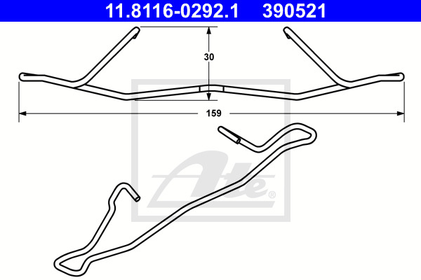 Jarrusatulan jousi ATE 11.8116-0292.1