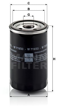 Öljynsuodatin MANN-FILTER W 719/33