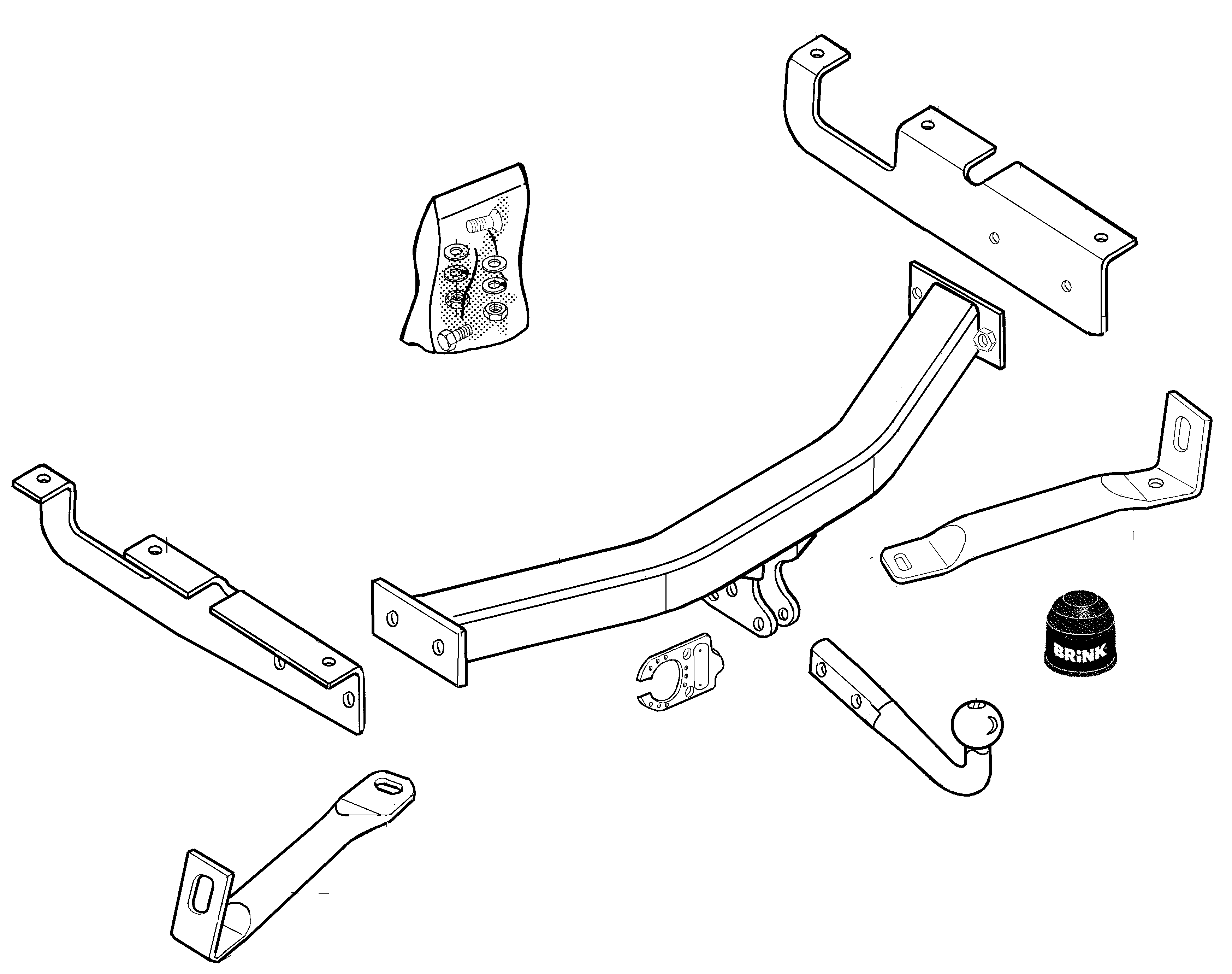 Vetokoukku BRINK 277700 Jeep Grand Cherokee '98-05