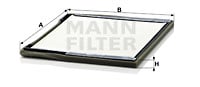 Raitisilmasuodatin MANN-FILTER CU 3136