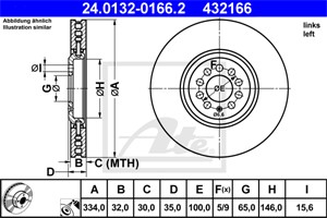 Jarrulevy, Etuakseli, vasen, AUDI TT, TT Roadster, VW GOLF IV, 1J0 615 301 AA, 8N0 615 301 B