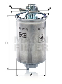 Polttoainesuodatin MANN-FILTER WK 853/11