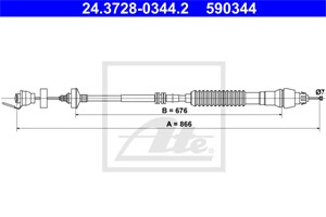 Vaijeri, kytkimen käyttö, CITROËN,PEUGEOT, 2150 CY, 98 068 922 80