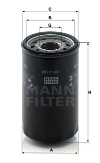 Suodatin, työhydrauliikka MANN-FILTER WD 11 001