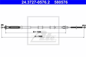 Vaijeri, käsijarru, Taakse, oikea, FIAT GRANDE PUNTO, PUNTO, PUNTO EVO, PUNTO Skåp/halvkombi, 55700926, 55704105