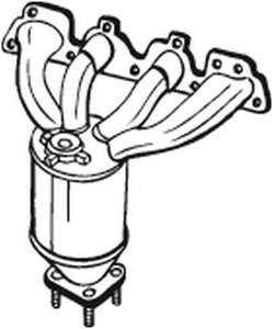 Katalysaattori, Edessä, OPEL,VAUXHALL, 13105075, 13106576, 24412000, 55555949, 580294, 5849007, 5849042, 5850092, 849177, 850300, 922975