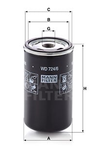 Hydrauliikkasuodatin, automaattivaihteisto MANN-FILTER WD 724/6