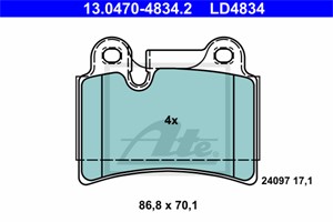 Jarrupalasarja, levyjarru, Taka-akseli, VW TOUAREG, 7L6 698 451 B