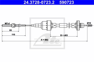 Vaijeri, kytkimen käyttö, OPEL,VAUXHALL, 6 69 189, 90522456