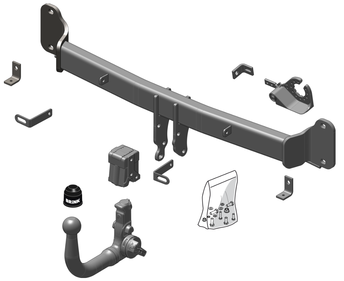 Vetokoukku BRINK 604100 BMW 5, Touring F10, F11
