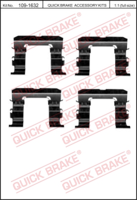Tarvikesarja, jarrupala QUICK BRAKE 109-1632