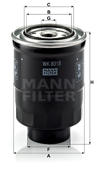 Polttoainesuodatin MANN-FILTER WK 8018 x