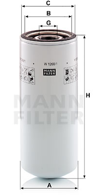 Suodatin, työhydrauliikka MANN-FILTER W 1268/1