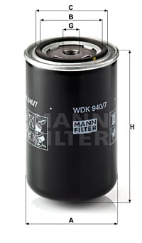 Polttoainesuodatin MANN-FILTER WDK 940/7