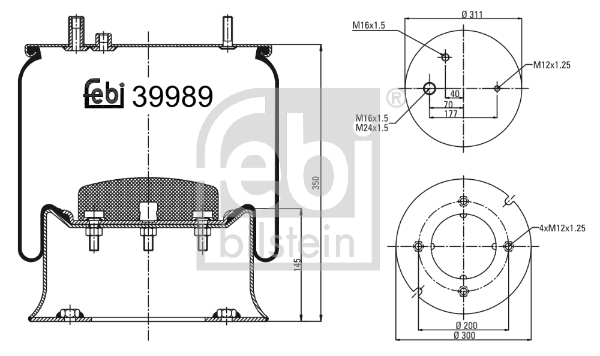 Metallipalje, ilmajousitus FEBI BILSTEIN 39989