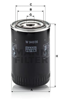 Öljynsuodatin MANN-FILTER W 940/35