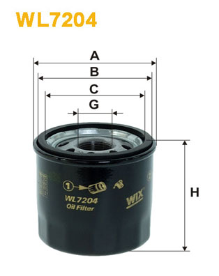 Öljynsuodatin WIX FILTERS WL7204
