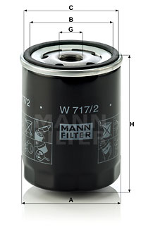 Öljynsuodatin MANN-FILTER W 717/2