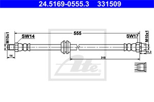 Jarruletku, Etuakseli, BMW 7 [E65, E66, E67], 34 32 6 753 610