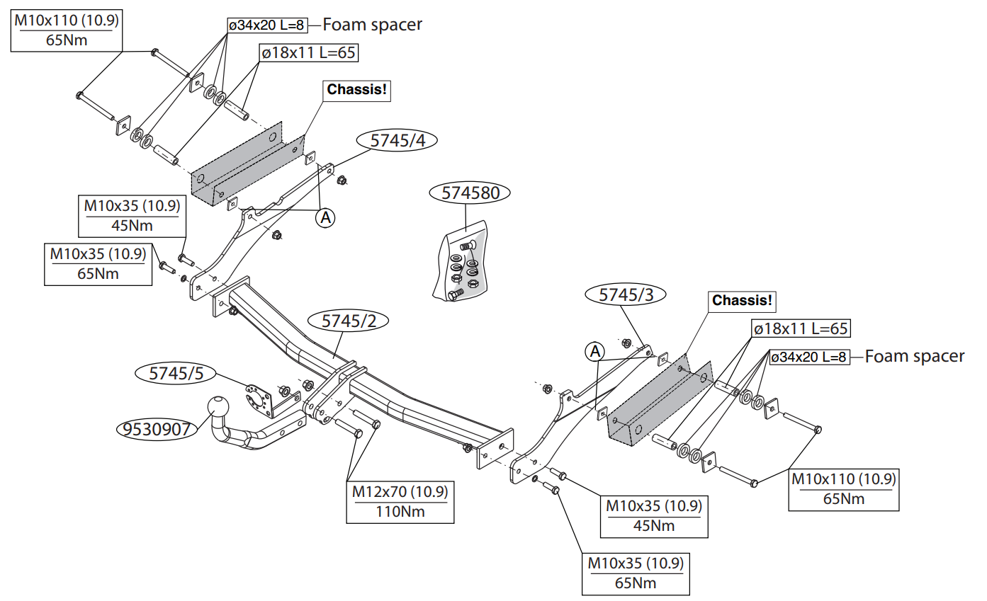 Vetokoukku BRINK 574500 Renault Clio '12-