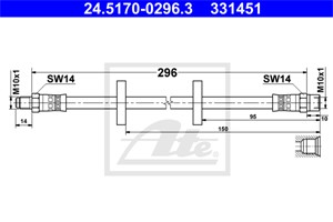 Jarruletku, Etuakseli, AUDI 50, VW DERBY, POLO, POLO Classic, POLO Coupé, POLO Skåp/halvkombi, 861 611 707 A, 861 611 707 B, 861 611 707