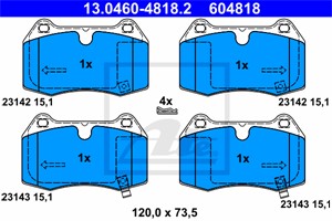 Jarrupalasarja, levyjarru, Etuakseli, NISSAN 350 Z Coupé, 350Z Roadster, D10F0-CD026, D10F0-CD028