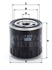 Öljynsuodatin MANN-FILTER W 8013